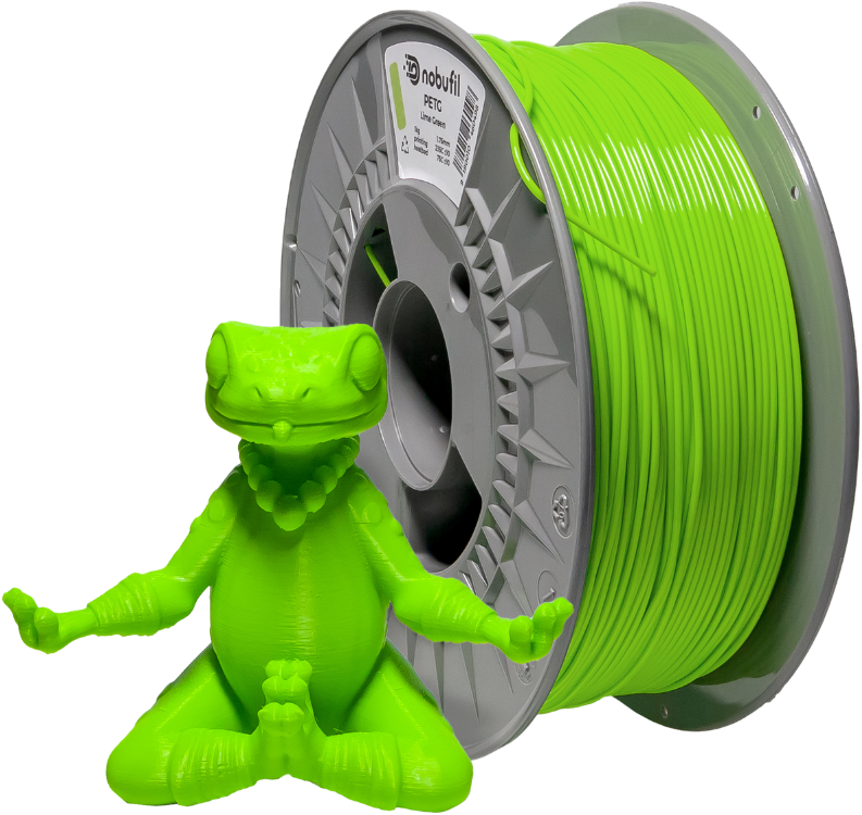 Nobufil  PETG Lime Green, 1,75 mm / 1000 g    Leicht zu druckendes PETG Filament aus recyceltem Kunststoffabfall