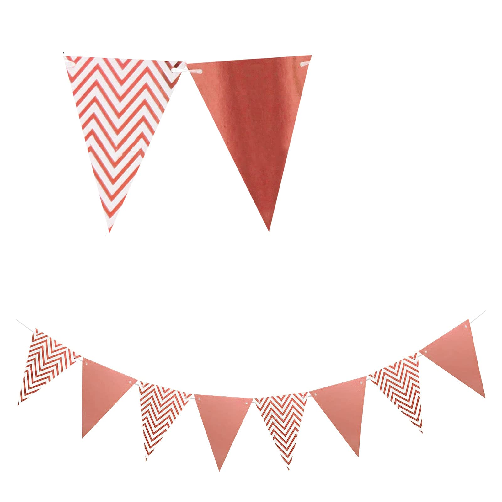 (2er Set) Bride To Be Fahnen Girlande Party Dekoration Junggesellinnenabschied Wimpelkette Accessoire - Roségold