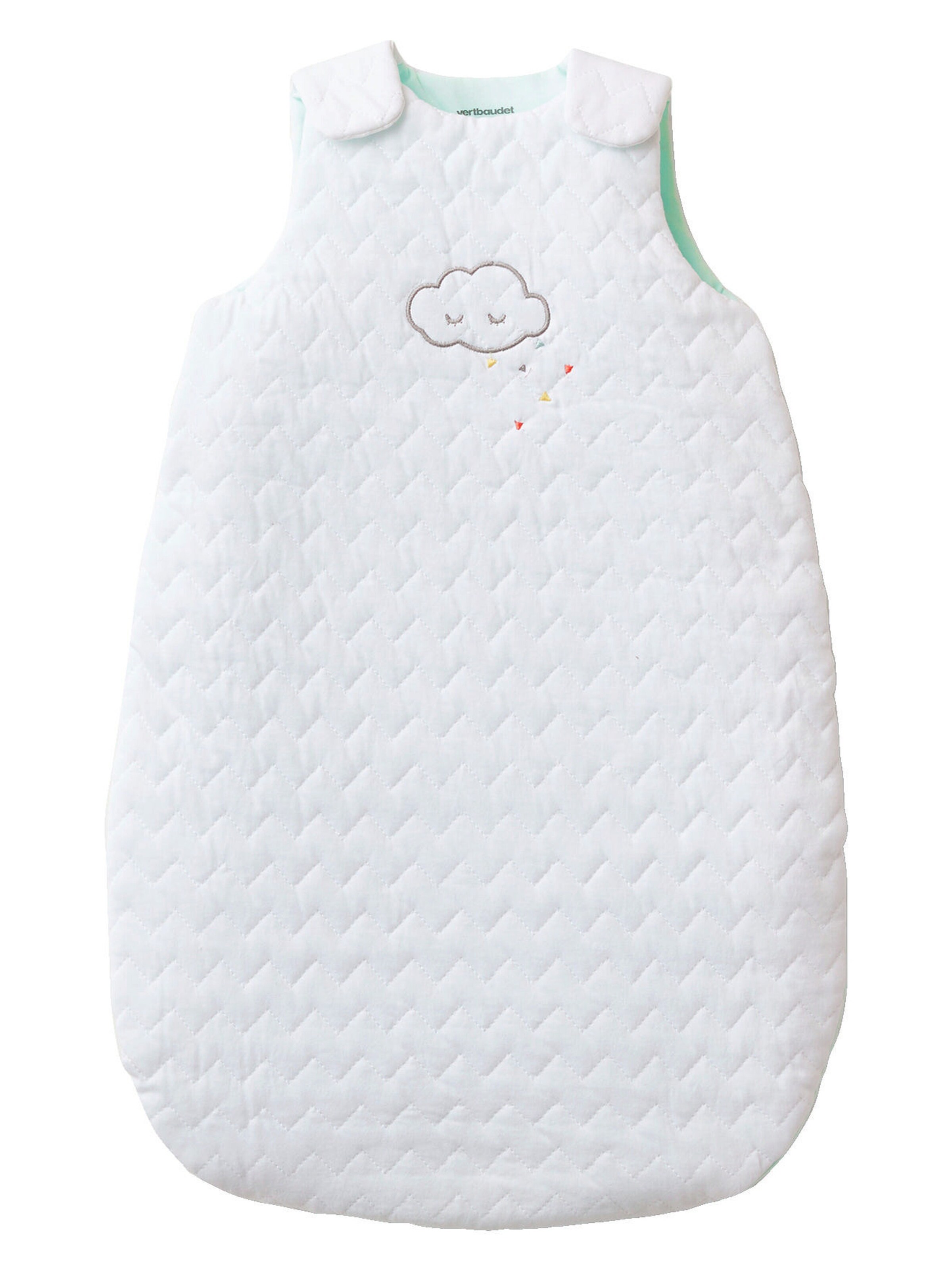 Vertbaudet Bio-Kollektion: Baby Winterschlafsack WOLKE für Frühchen & Neugeborene weiß