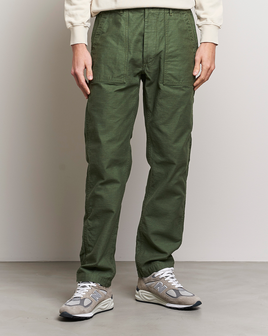orSlow Slim Fit Original Sateen Fatigue Pants Green