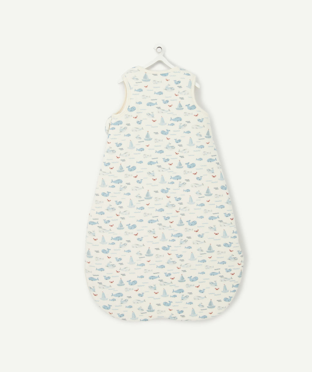 GIGOTEUSE BÉBÉ EN REMBOURRAGE RECYCLÉ MOTIFS BALEINES