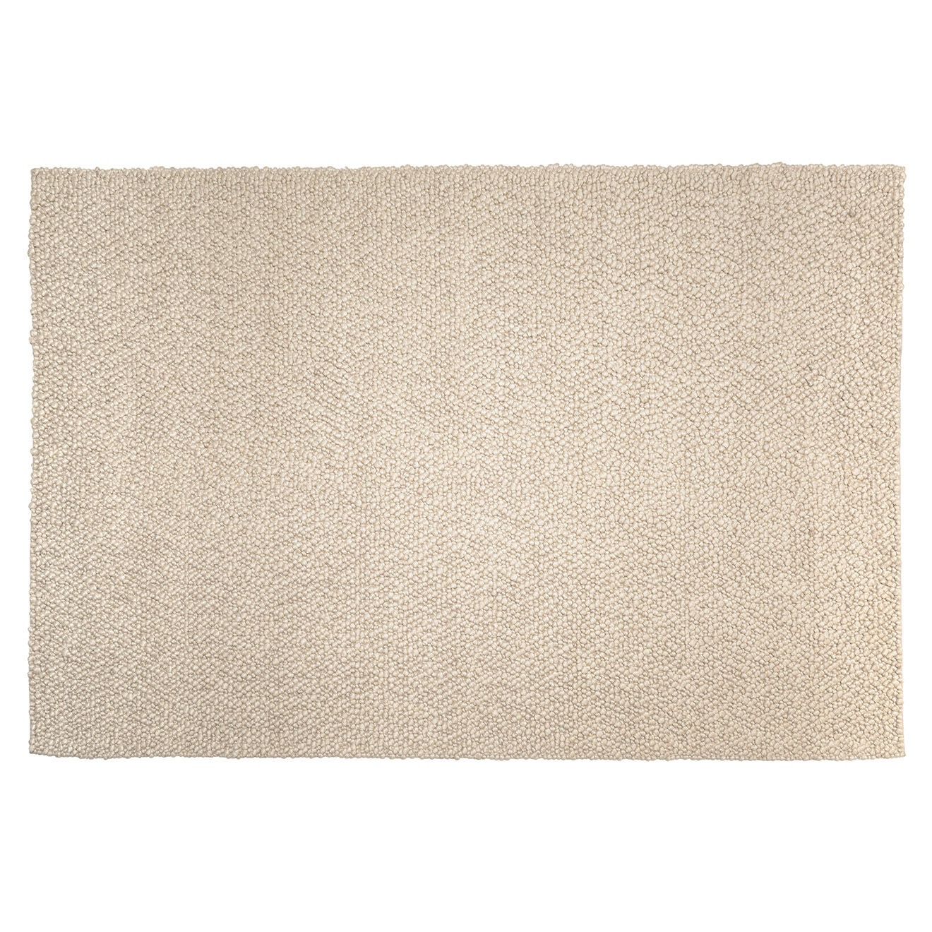 Macabane Tapis en Laine bouclée Quentin beige - 290x200 cm