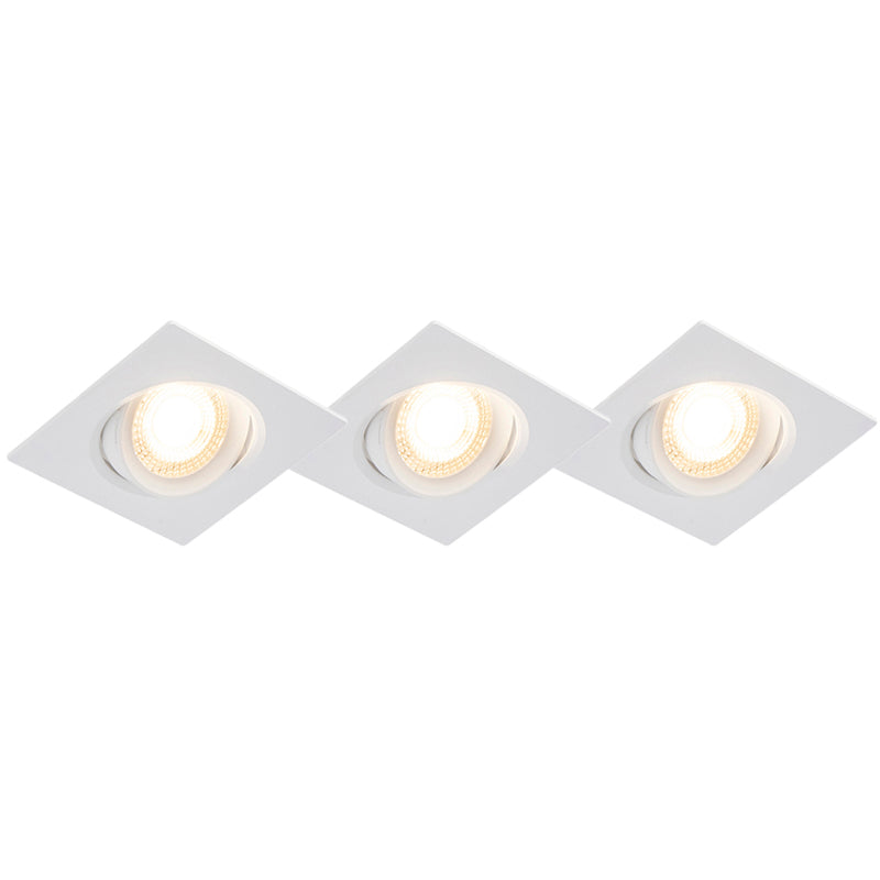 QAZQA Set van 3 inbouwspots wit incl. LED 3-staps dimbaar - Miu