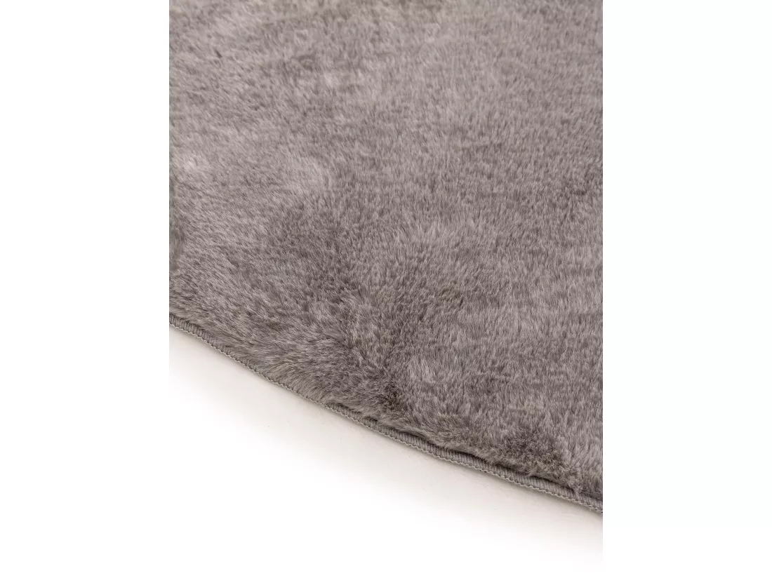 Tapis en fausse fourrure Furry Gris ø 120 cm rond