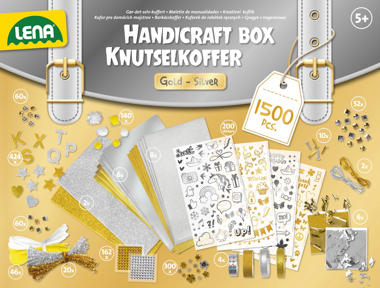 Bastelkoffer Gold & Silber, FS