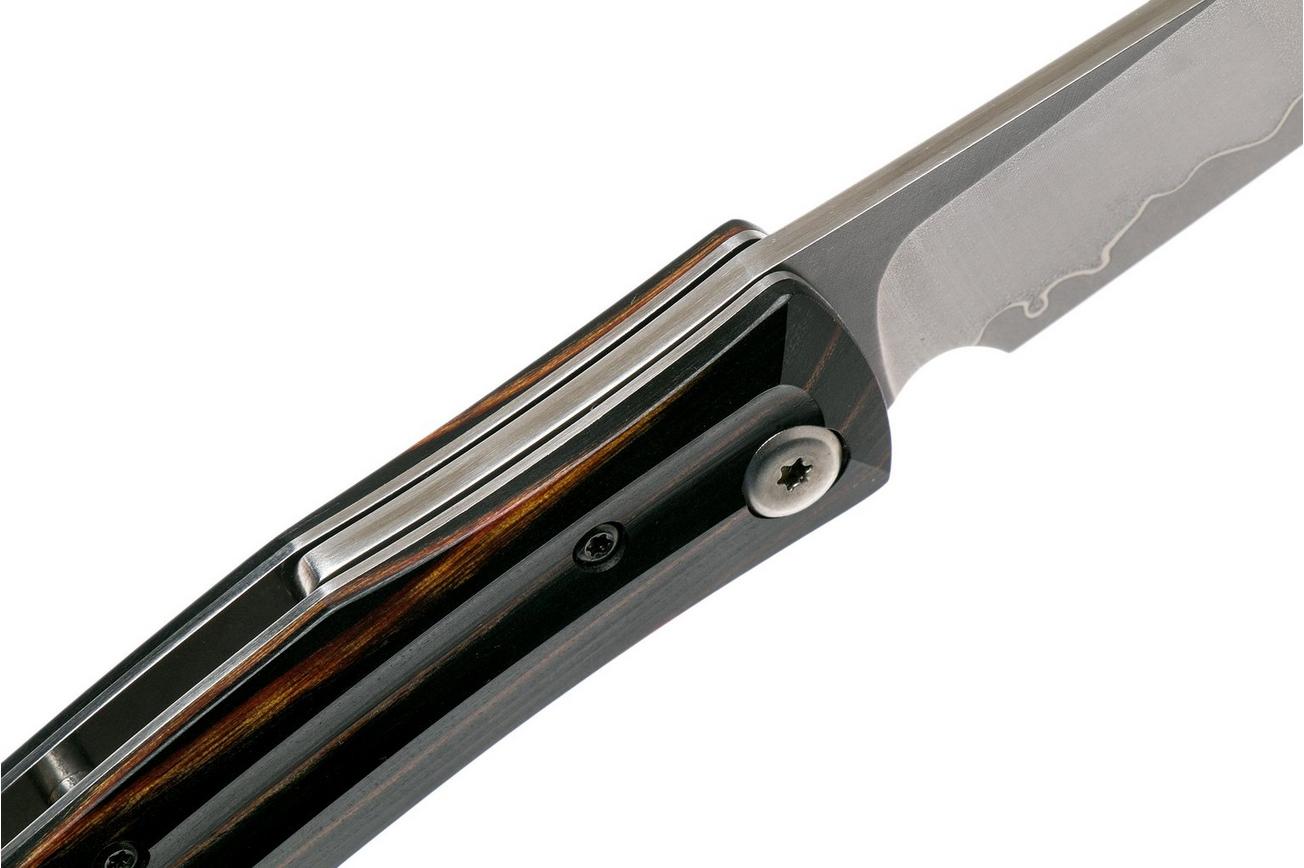 Mcusta MC-192C Friction Folder, Black-Yellow Wood, herenmes