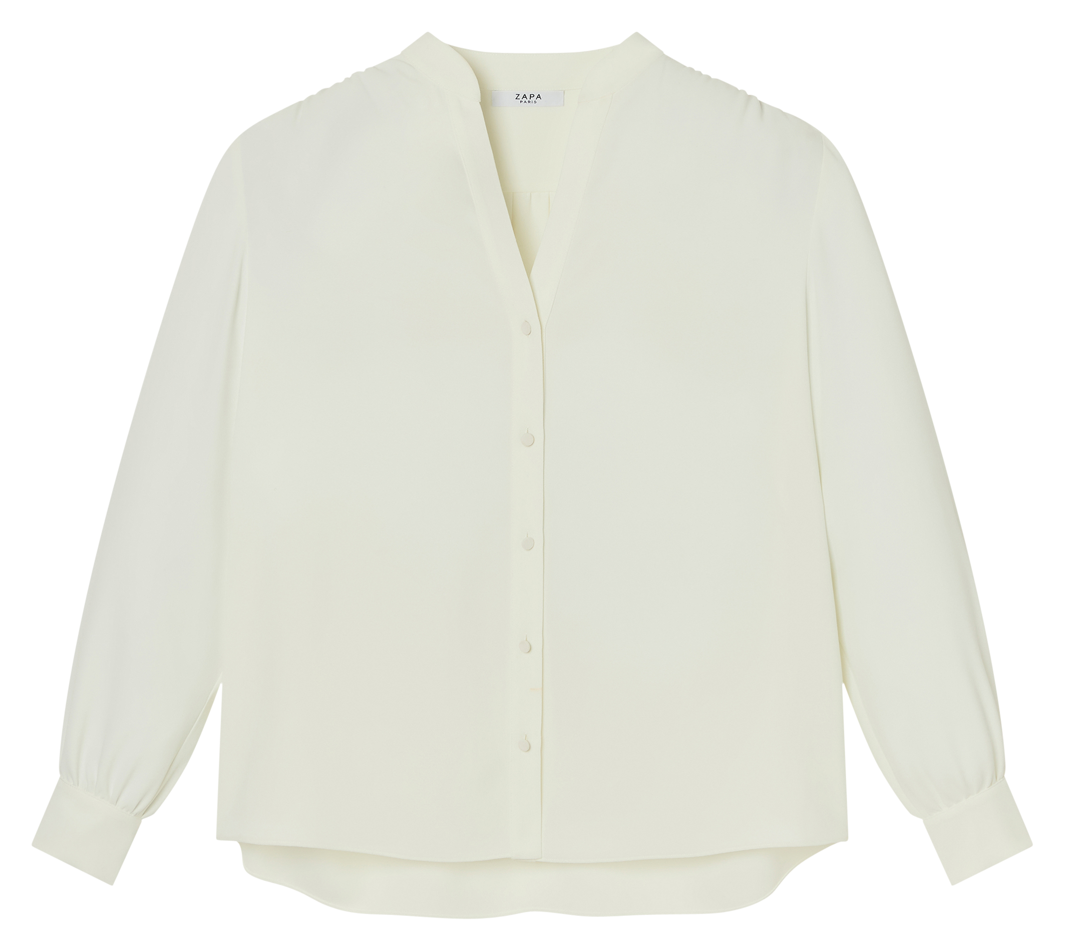 TIBERINA - Chemise col tunisien| Blanc