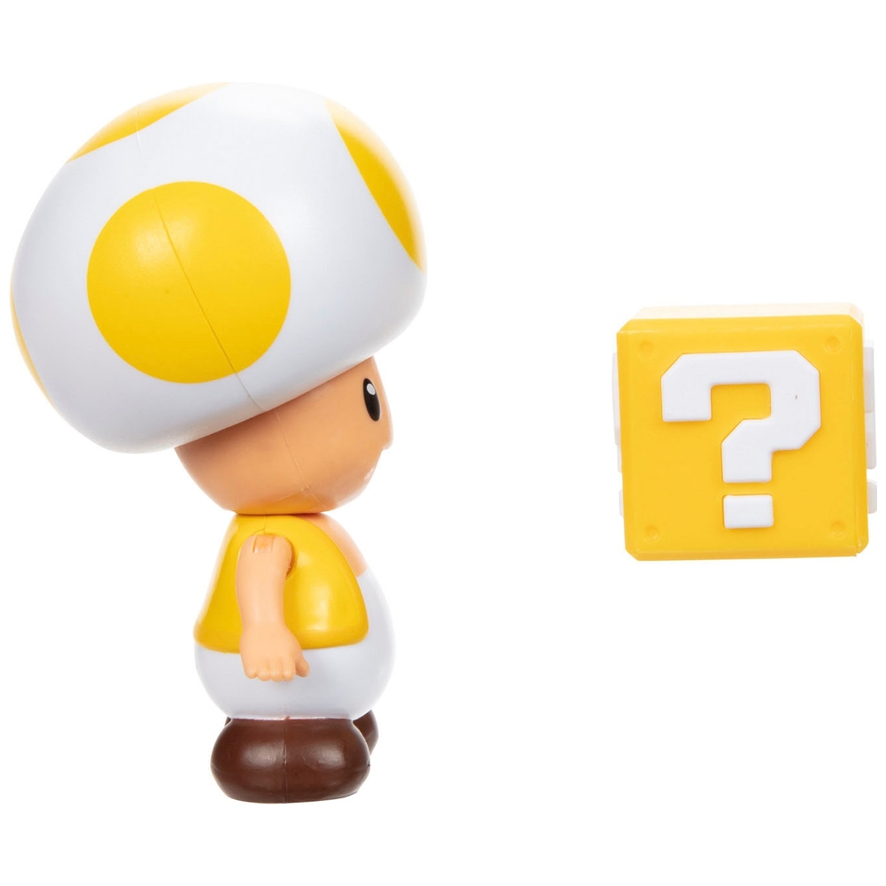 Nintendo Super Mario 10 cm Gelber Toad mit Fragezeichenblock