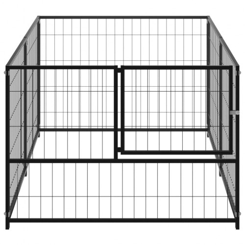 gaiola para cães de aço preto vidaXL