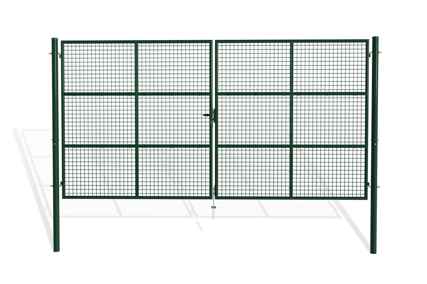 Dubbele poort voor gelast draadhek 4m OLGA 400B200 mosgroen
