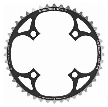 PLATEAU VTT 4BRA D.104 TA CHINOOK TRIPLE 44DTS EXTERIEUR NOIR ALU POUR SHIMANO - SRAM - RACE FACE - FSA 8-9V.