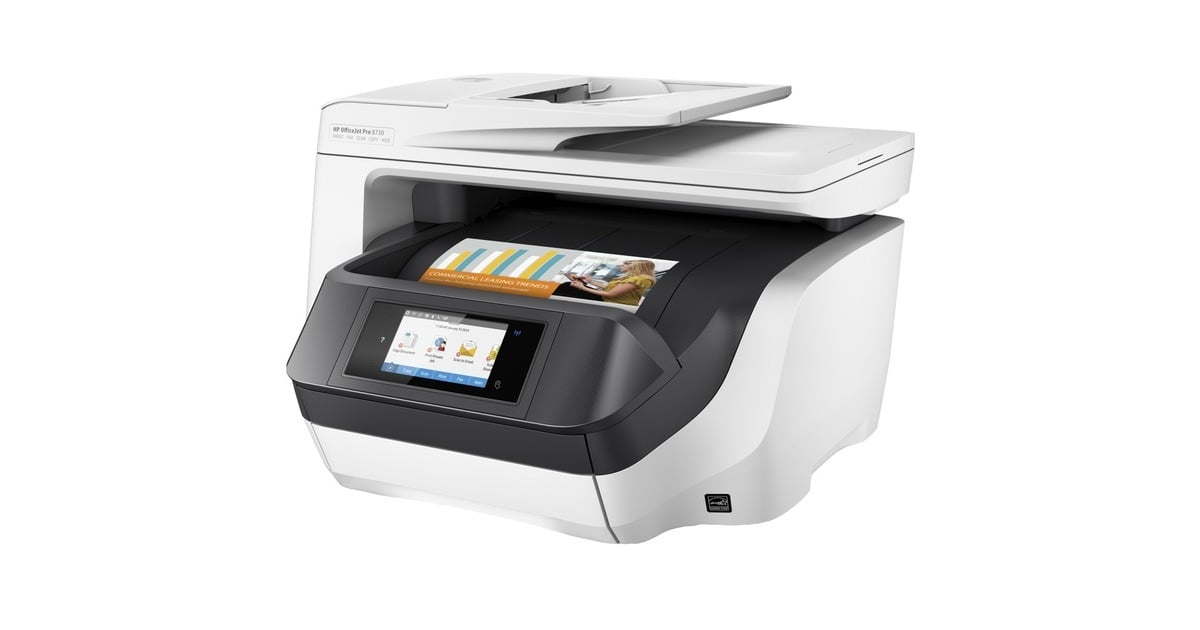 HPOfficeJet Pro 8730 All-in-One printer (D9L20A)  (Wit, Scannen, Kopiëren, Faxen, LAN, Wi-Fi)