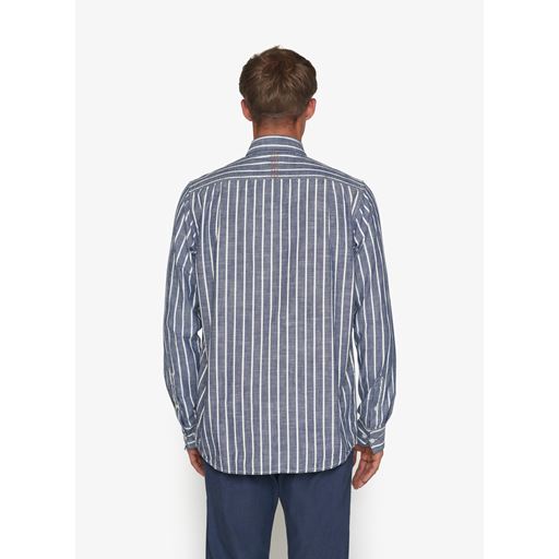 Signal Gordon Slub Stripe Skjorte, Blue Captain, L