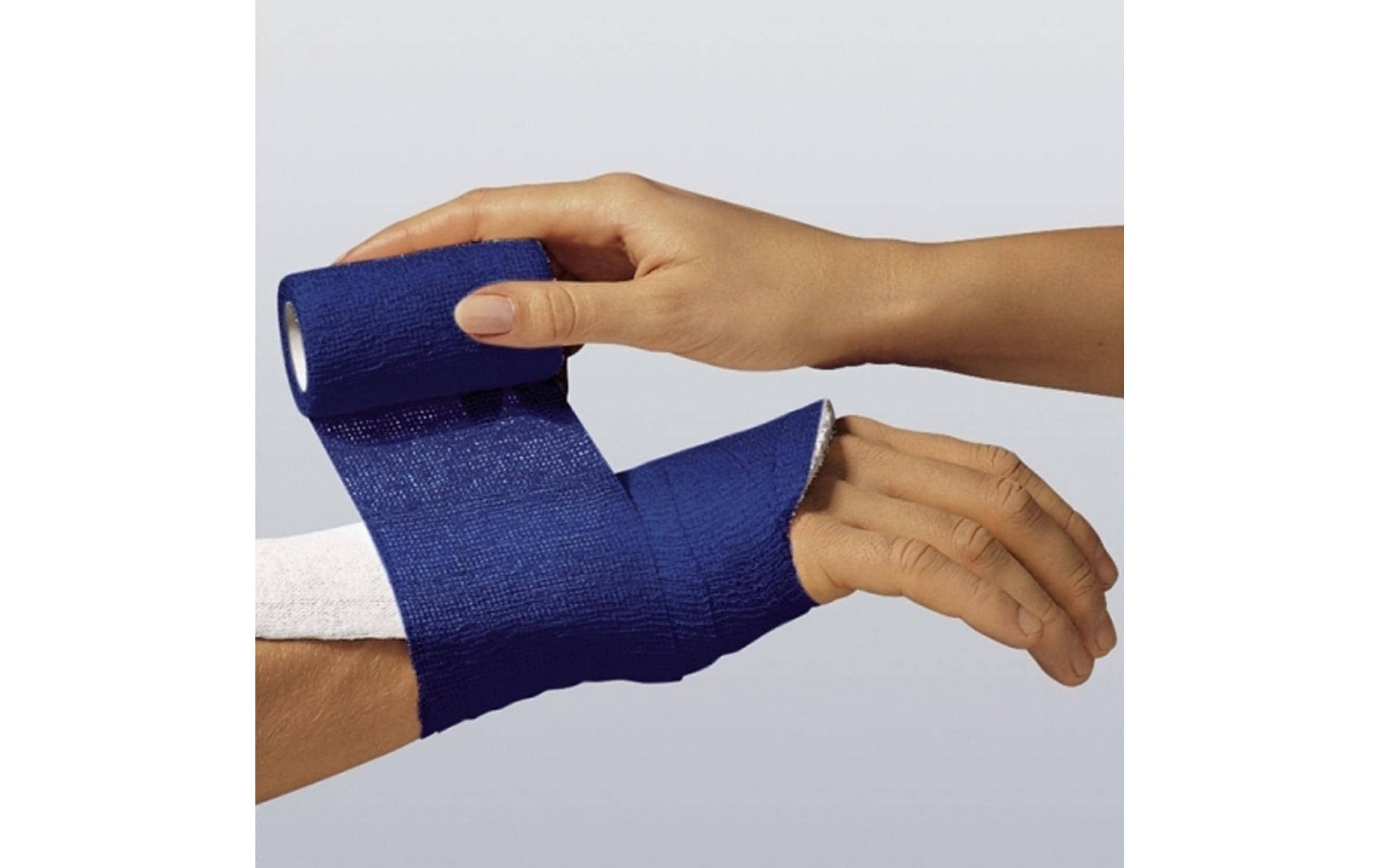 Haftelast / Cohefix-Binde blau 8 cm x 20 m 6 Stück<br>Leichte, kohäsive Fixierbinde