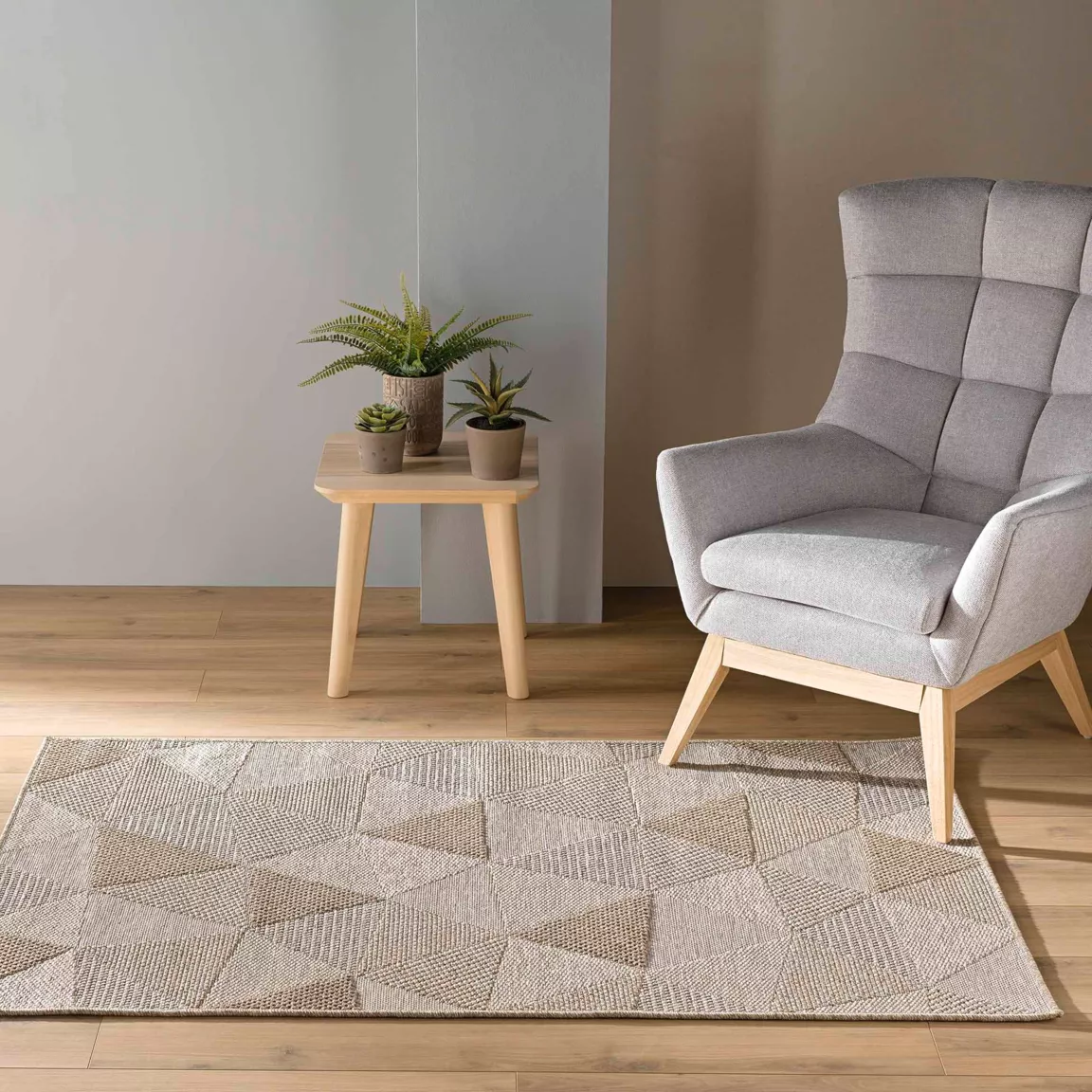 Tapis de salon tissé (120 x 170 cm) Odilon Beige