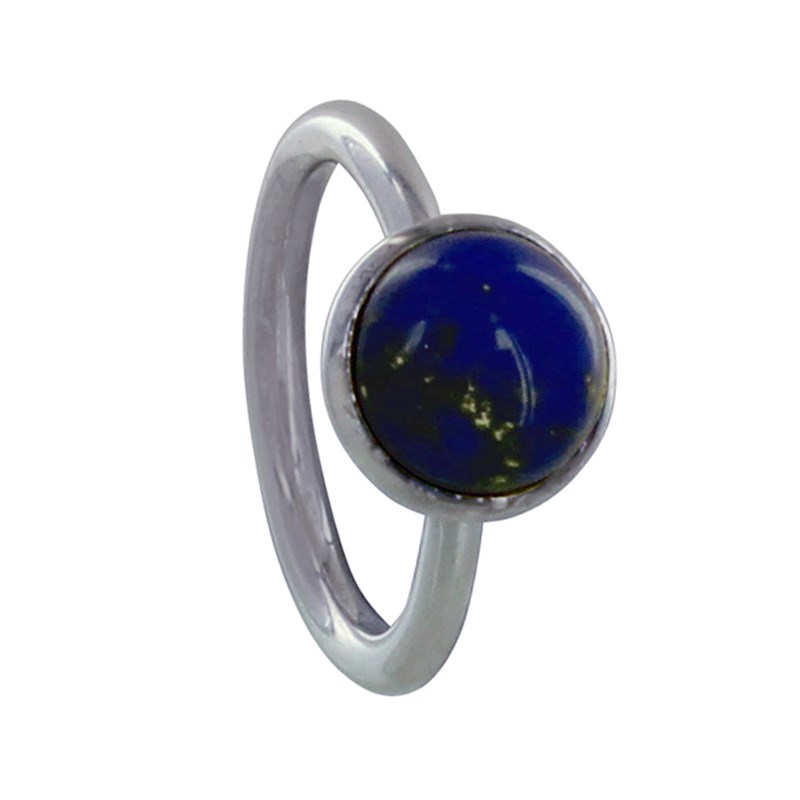 Bague Argent Demi Sphère de Lapis Lazuli