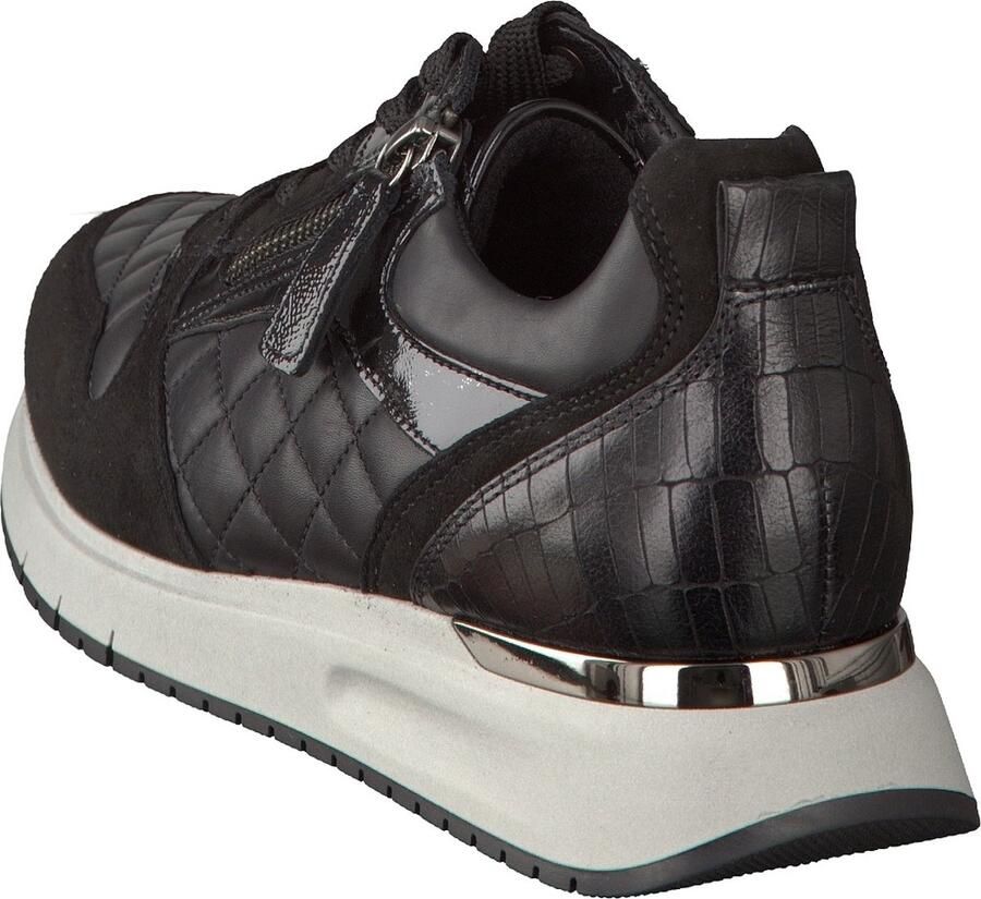 Gabor 528 Lage sneakers Leren Sneaker Dames Zwart