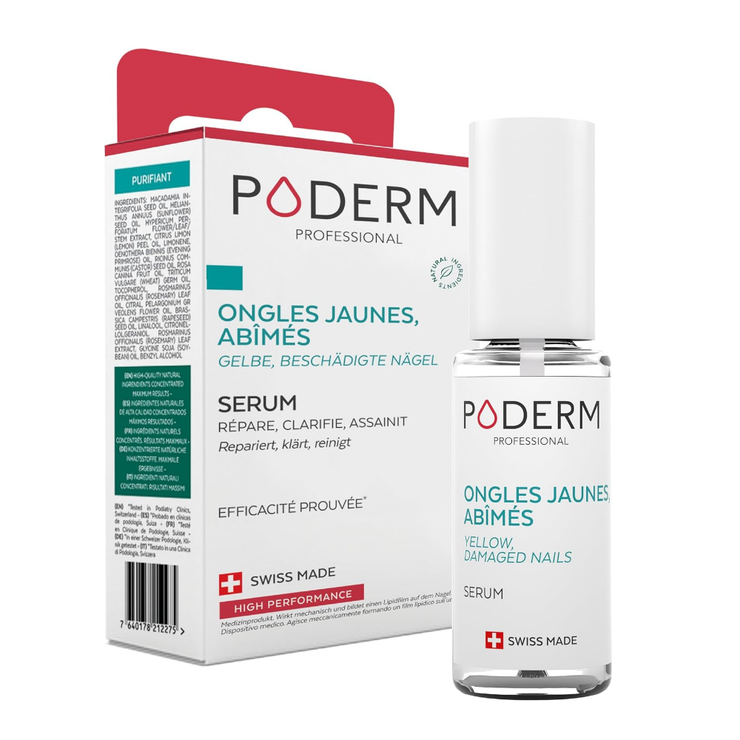Poderm sérum huile ongles jaunes abîmés 8ml