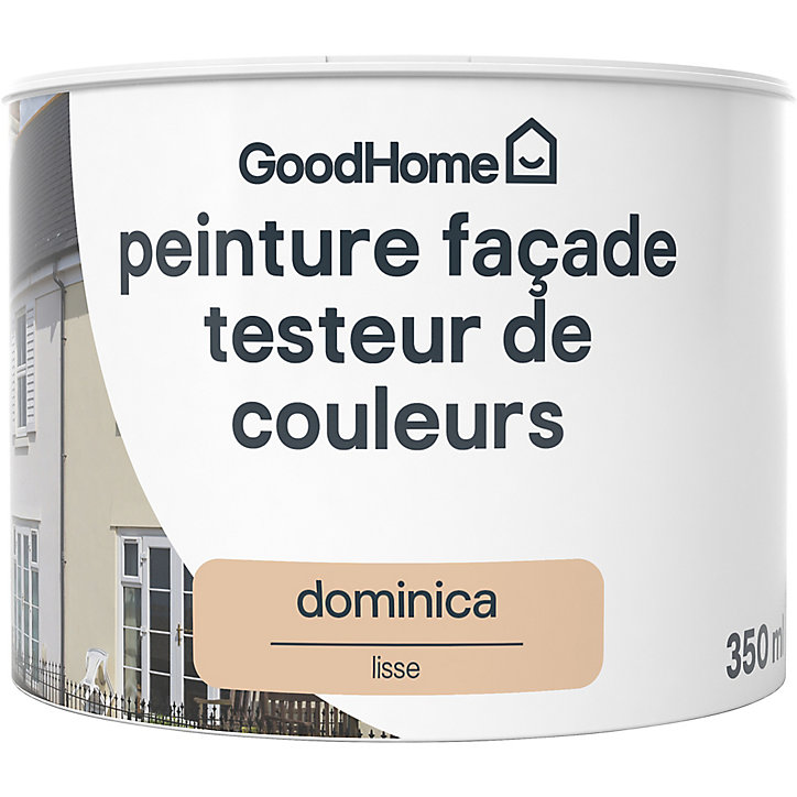 Testeur Peinture extérieure façade Dominica GoodHome ocre rose mat 350ml