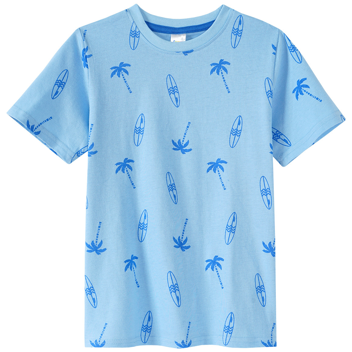 Famy Jungen Shorty mit Allover-Print hellblau / blau