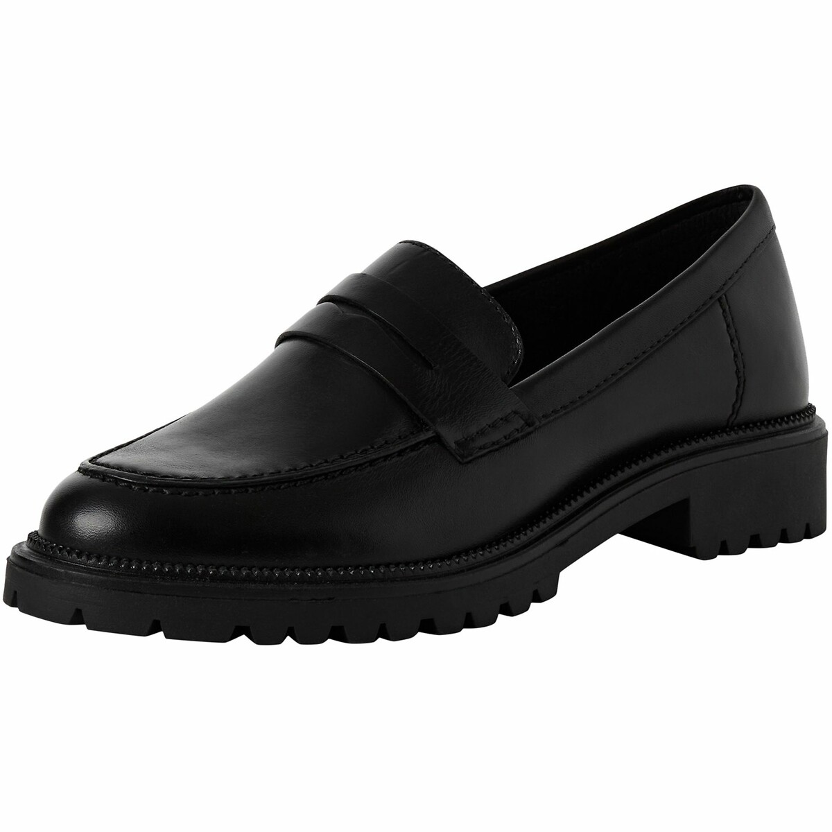 TAMARIS<br>Mocassins em leer
