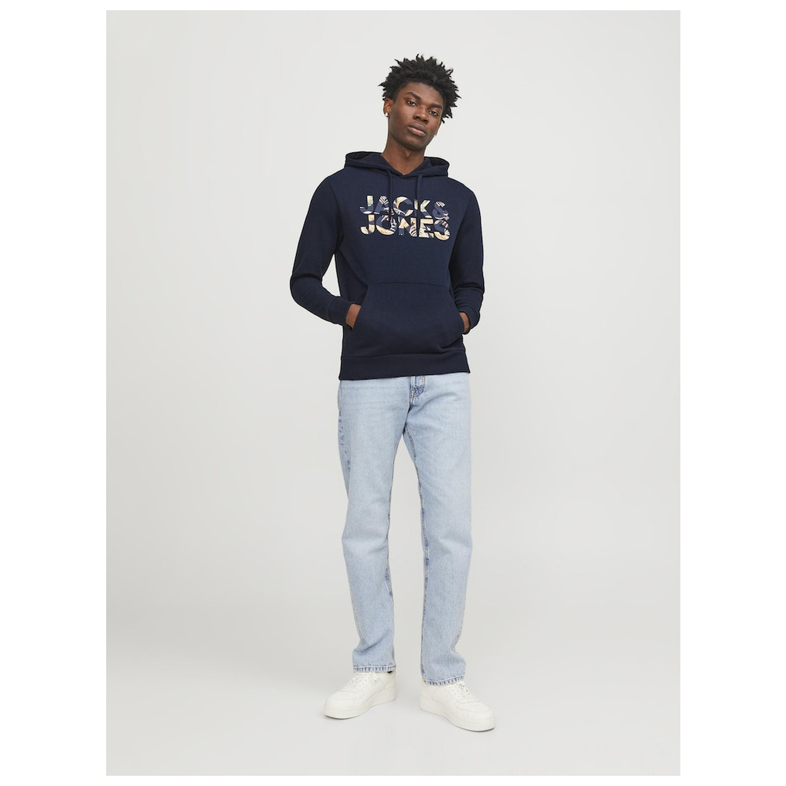 Jack & Jones JJEJEFF CORP LOGO SWEAT HOOD L