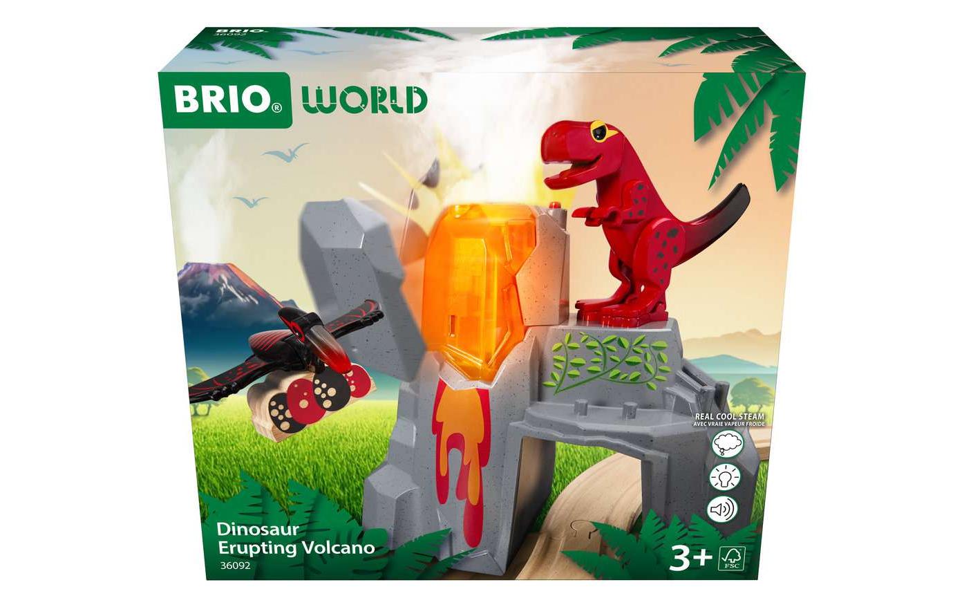 BRIO World Dinosaur Erupting VolcanoDinosaurier-Spielset mit Ausbruchsfunktion