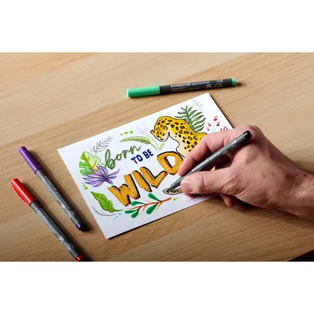 STAEDTLER® pigment pen 376 - intensiv schwarz, 2-teilig