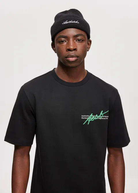 T-shirt met print written zwart (ZWART)