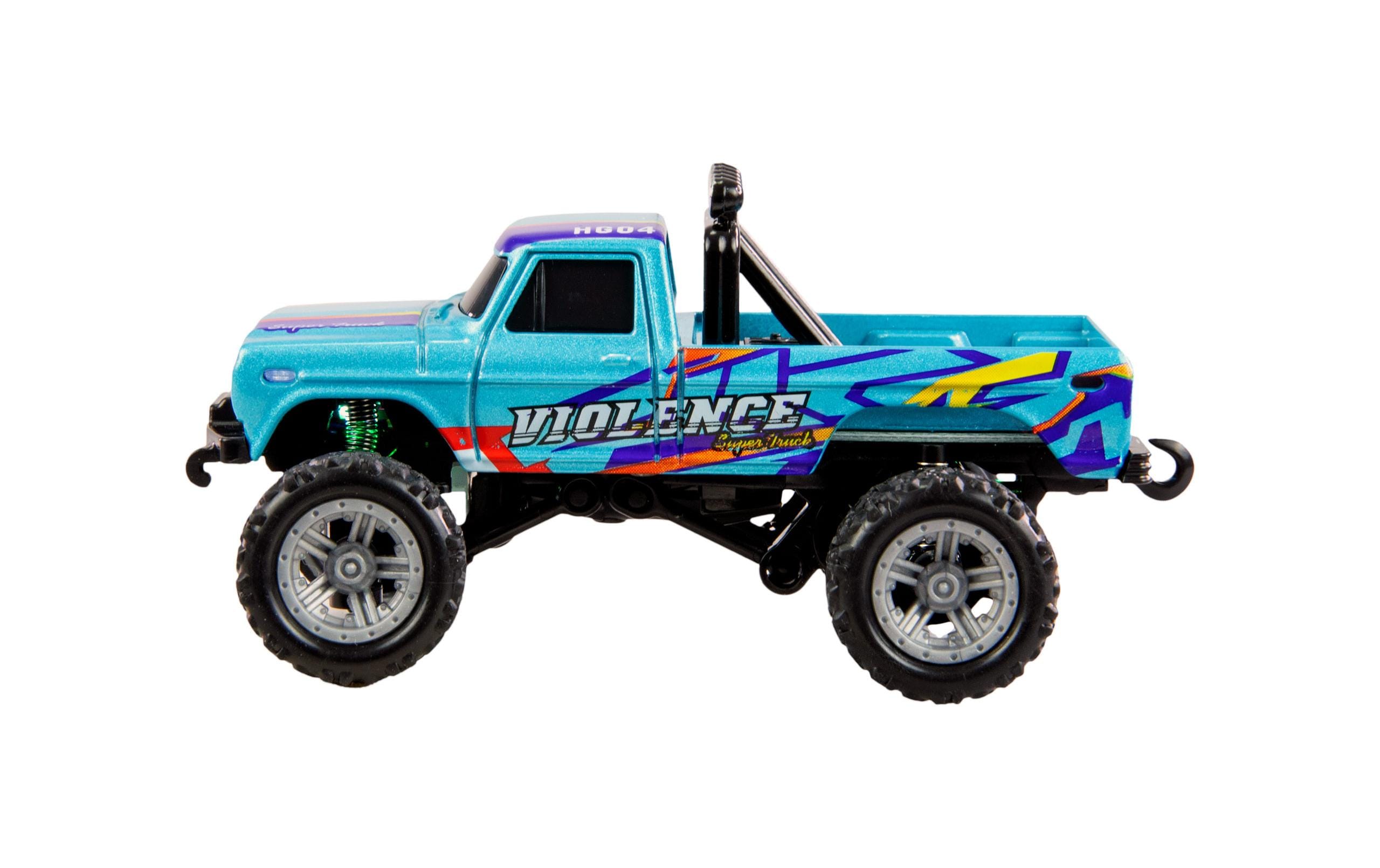 Monster Truck Die Cast 1:64 RTR, BlauFerngesteuerte Monster Truck im Massstab 1:64