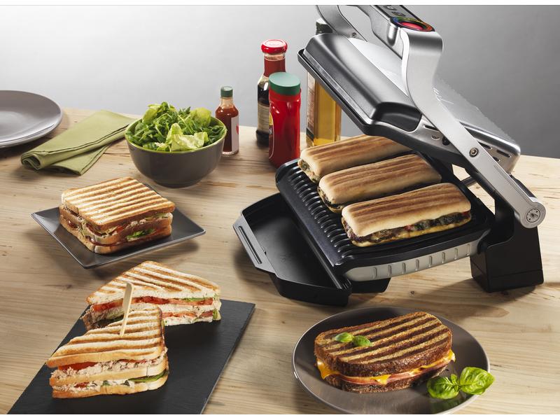Tefal Kontaktgrill Optigrill GC705 2000 W Grillgerät mit 600 cm² Grillfläche