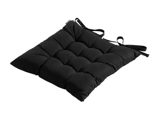 Coussin de siège Panama 46x46 cm Noir