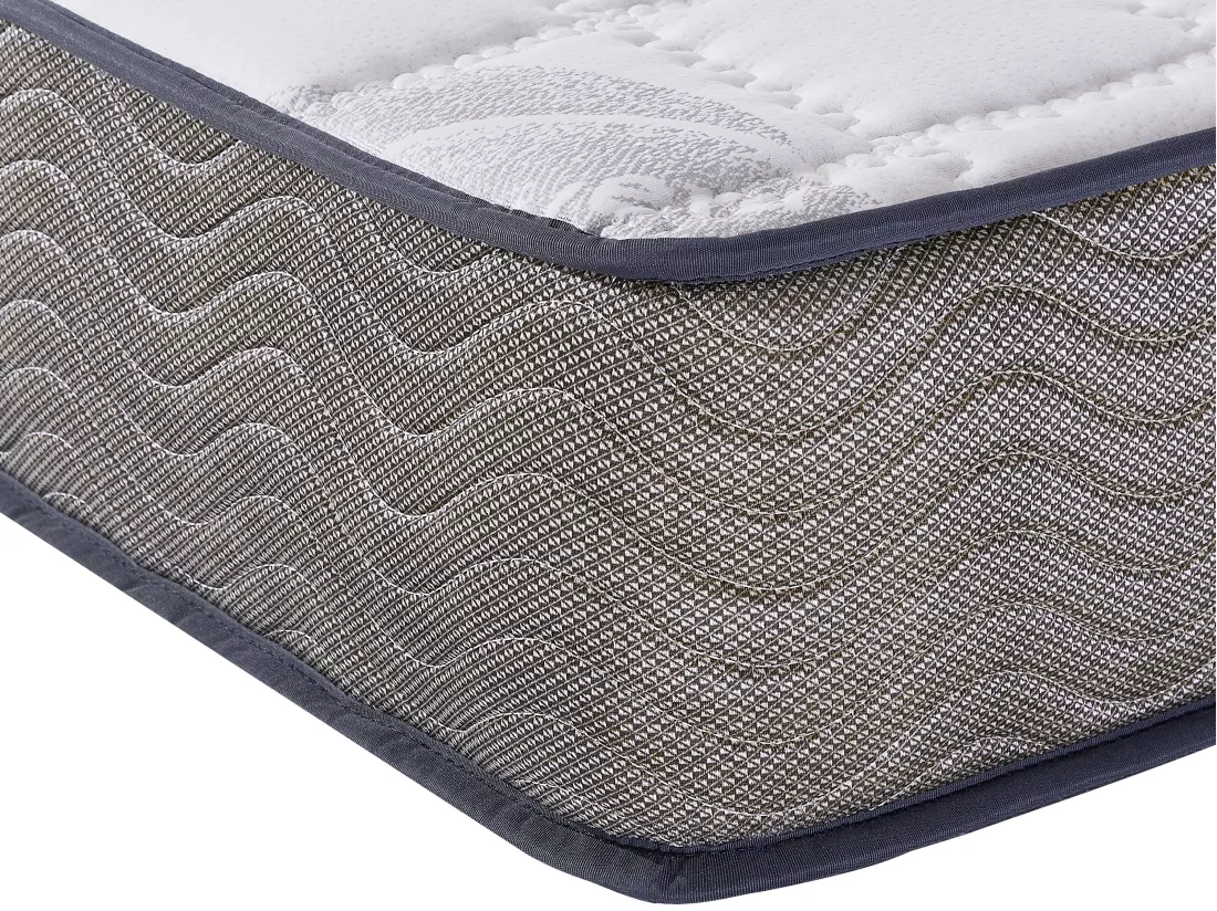 Ensemble 160 x 200 cm sommier coffre blanc + matelas ressorts ensachés ép.19cm - KIJAL de YSMÉE