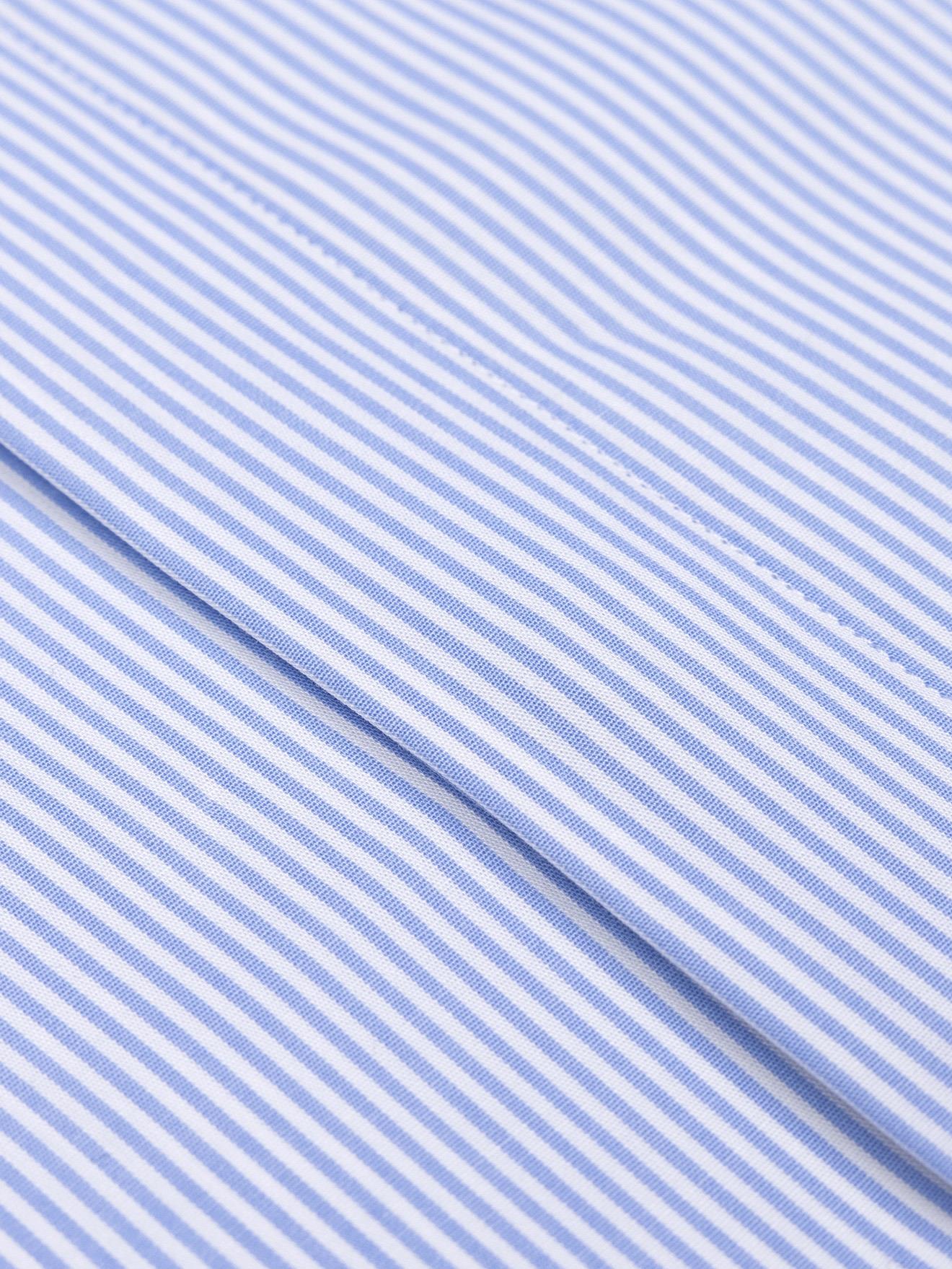 Chemise cintrée Menthon à rayures ciel - Gorge Cachée