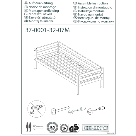 Hoppekids ECO Luxury halvhøj seng med rutsjebane og skrå stige 70x160 cm