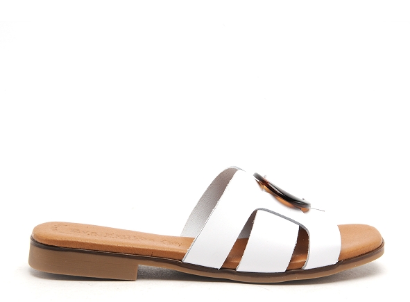 Eva frutos mules et sabots plats femme 3064 blanc