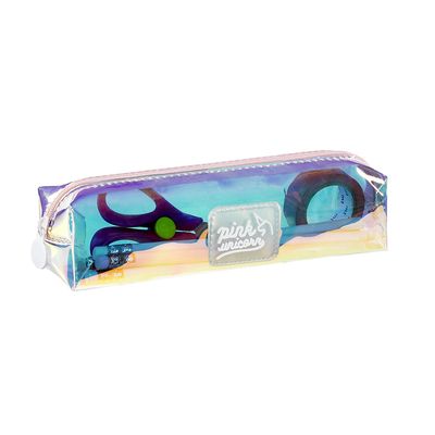 Trousse rectangulaire Pink Unicorn - 1 compartiment - 2 modèles disponibles - Viquel