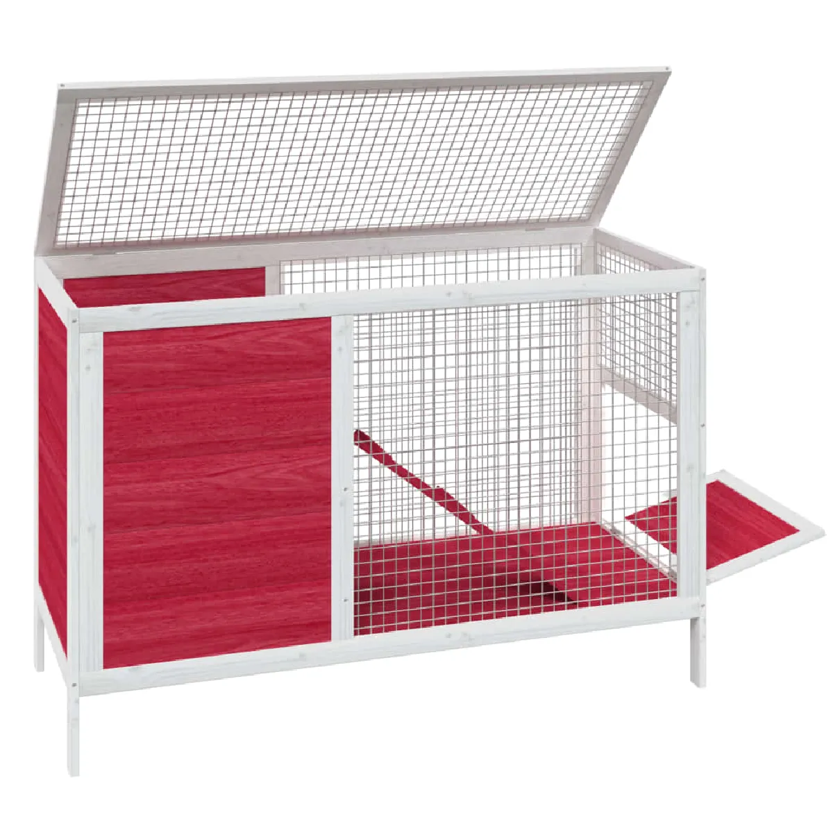 vidaXL Clapier Rougi - 103x44x69,5 cm