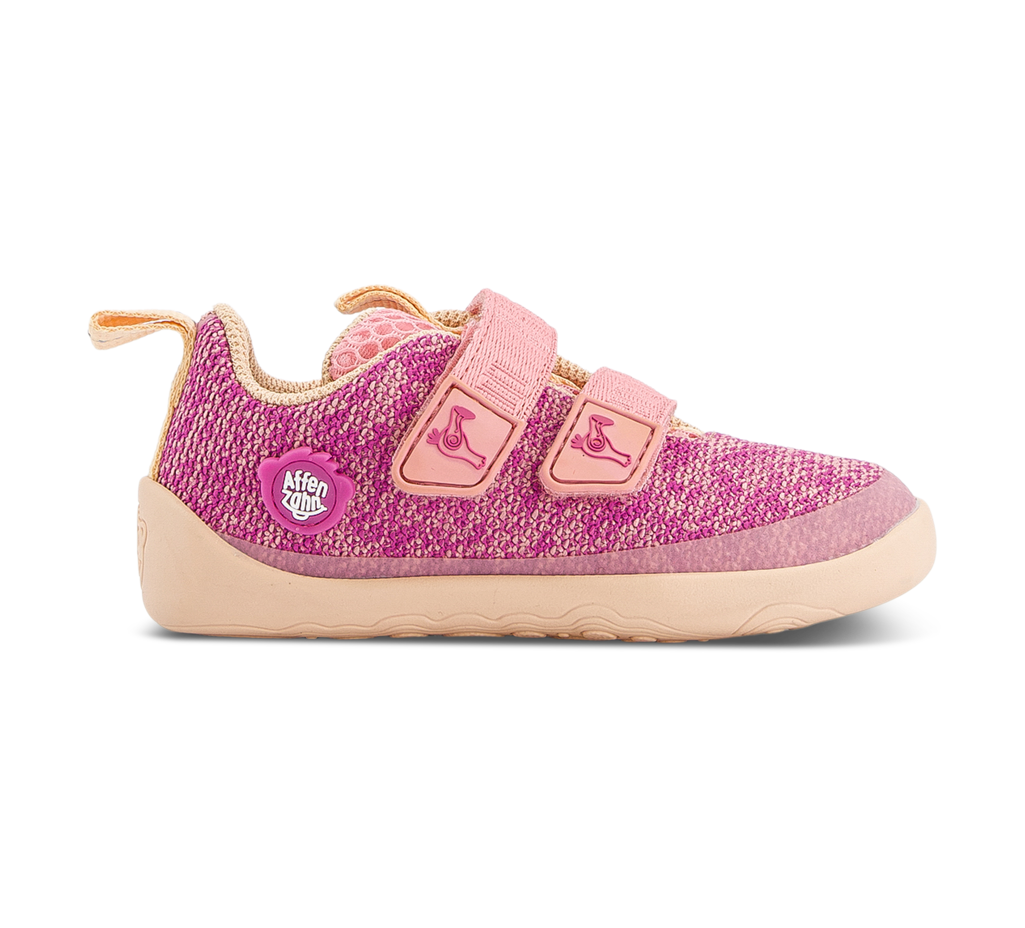 Affenzahn Barfussschuh Knit Happy - Klettschuhe pink