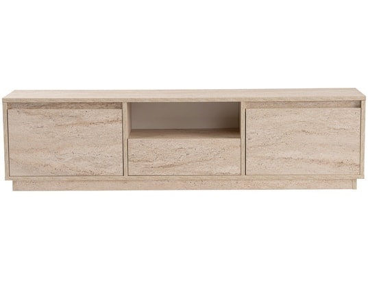 CONCEPT1 - Meuble TV Vanguard - Travertin 160 x 42 x 29,5