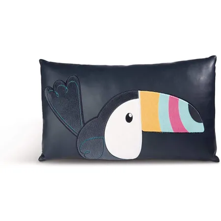 NICI Kissen Tukan 43x25cm Kunstleder mit Plüsch