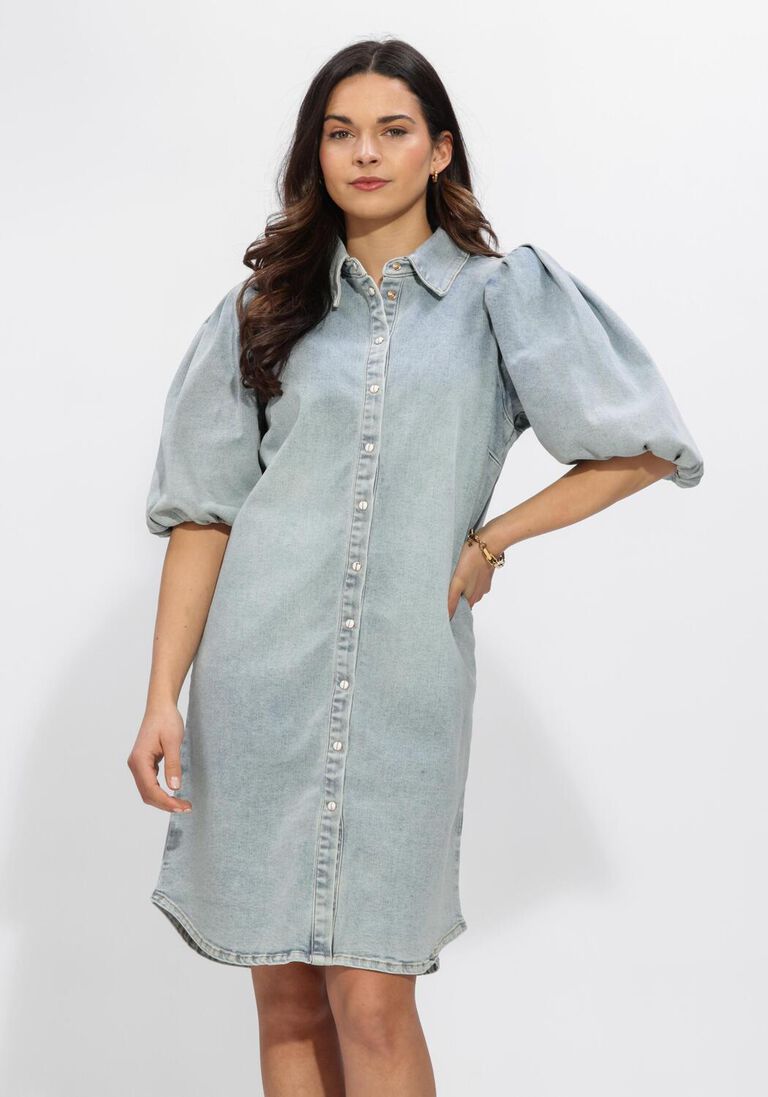 blauwe janice mini jurk steff