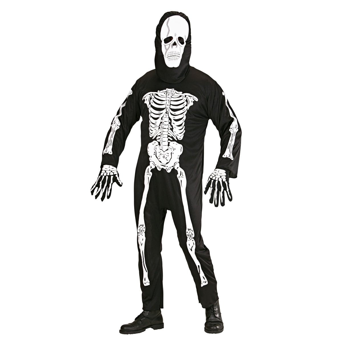 Halloween Kostuum Wit Zwart Heren Skelet
