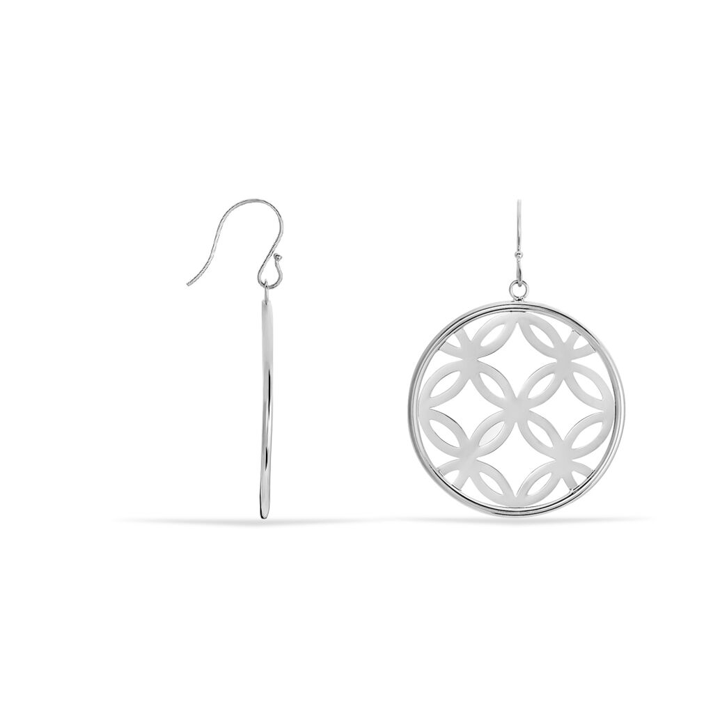 Boucles D'oreilles Pendantes Danyl Acier Blanc