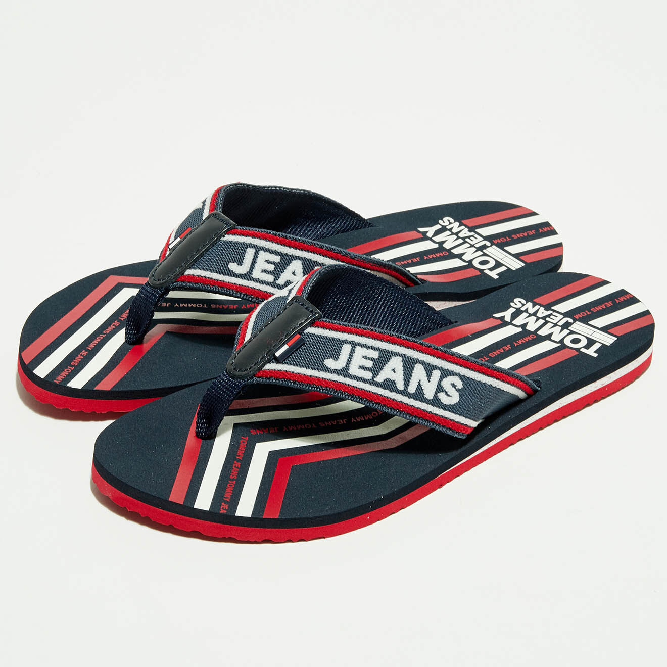 Tommy Jeans Tongs Pop Webbing Beach marine/rouge/blanc