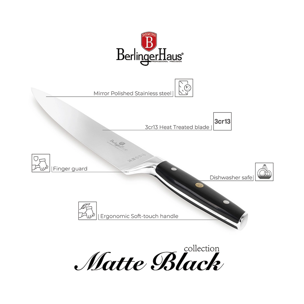 Berlinger Haus 4-teiliges Messerset Black Silver Collection