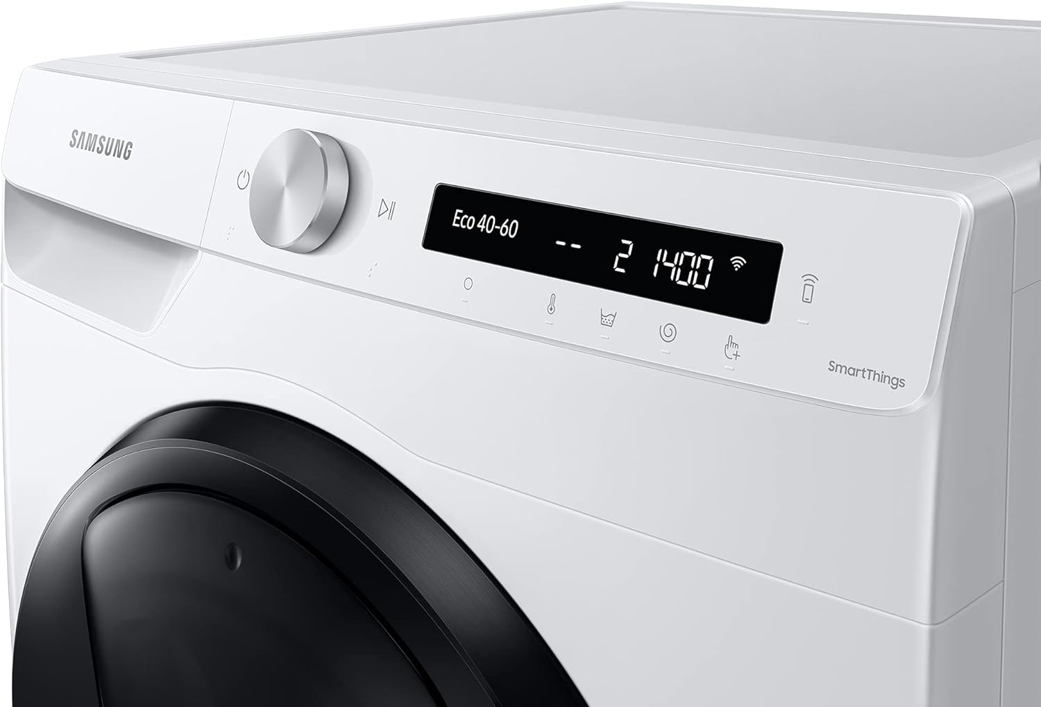 Samsung WD81T554ABW/S2 Waschtrockner, 8 bzw. 6 kg, 1400 U/min, AddWash, Ecobubble, Simple Control-Bedienkonzept, Air Wash, Hygiene-Dampfprogramm, Weiß