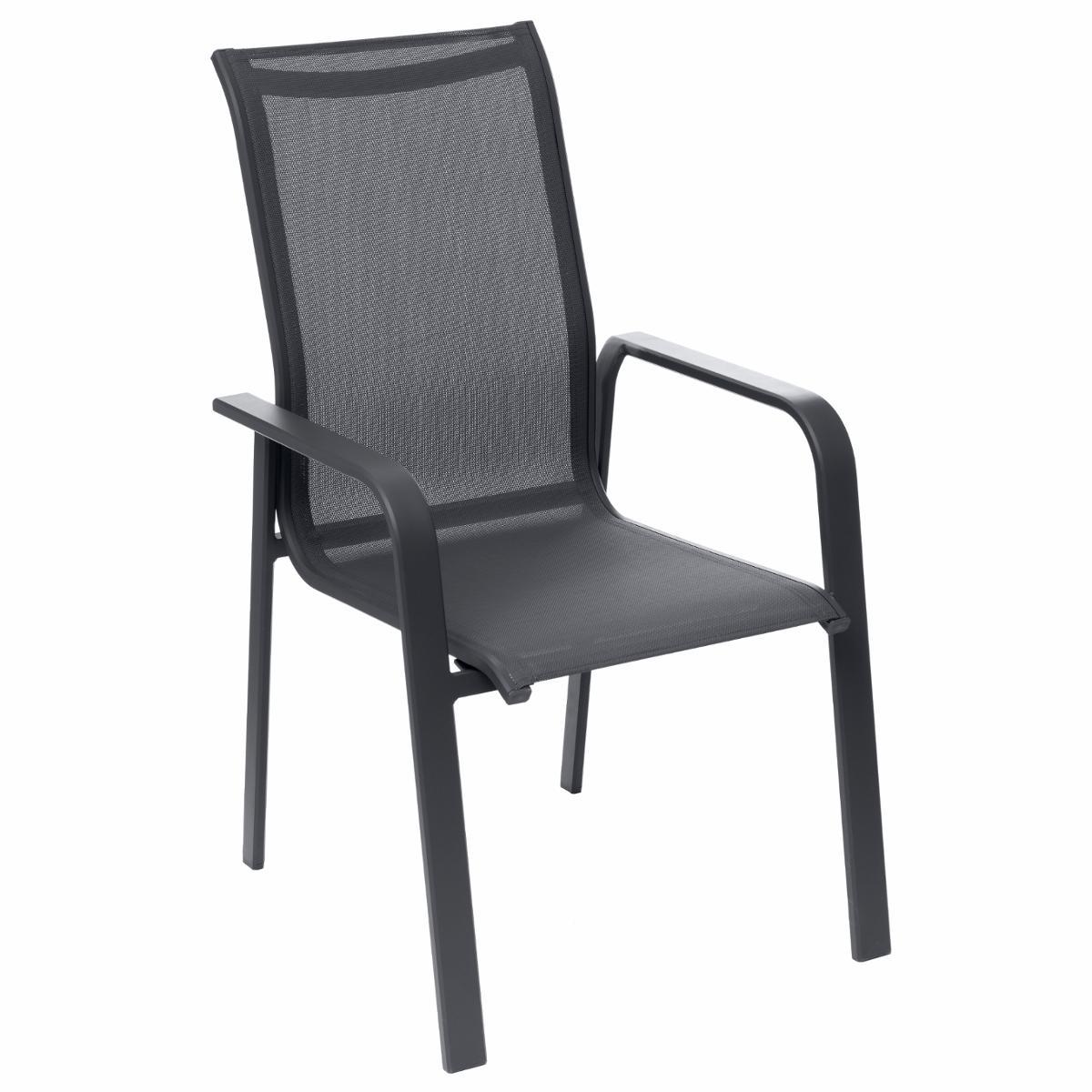 FAUTEUIL ESSIO DOSSIER HAUT ANTHRACITE GRAPHITE
