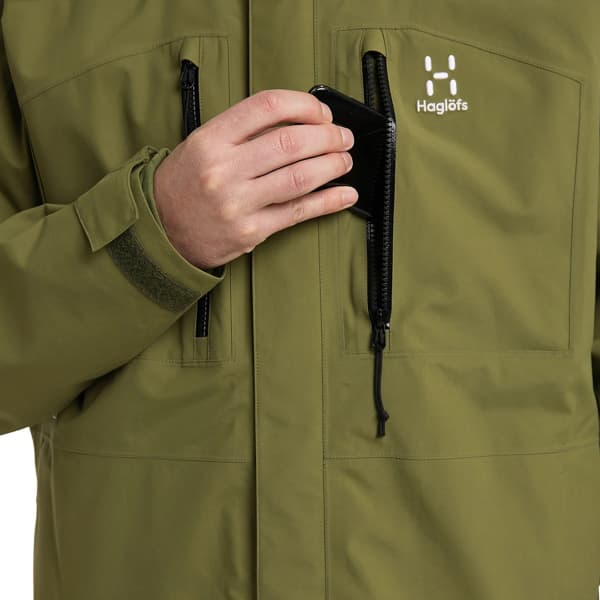 Veste ski de randonnée HAGLÖFS ELATION GTX JACKET M OLIVE GREEN/AURORA