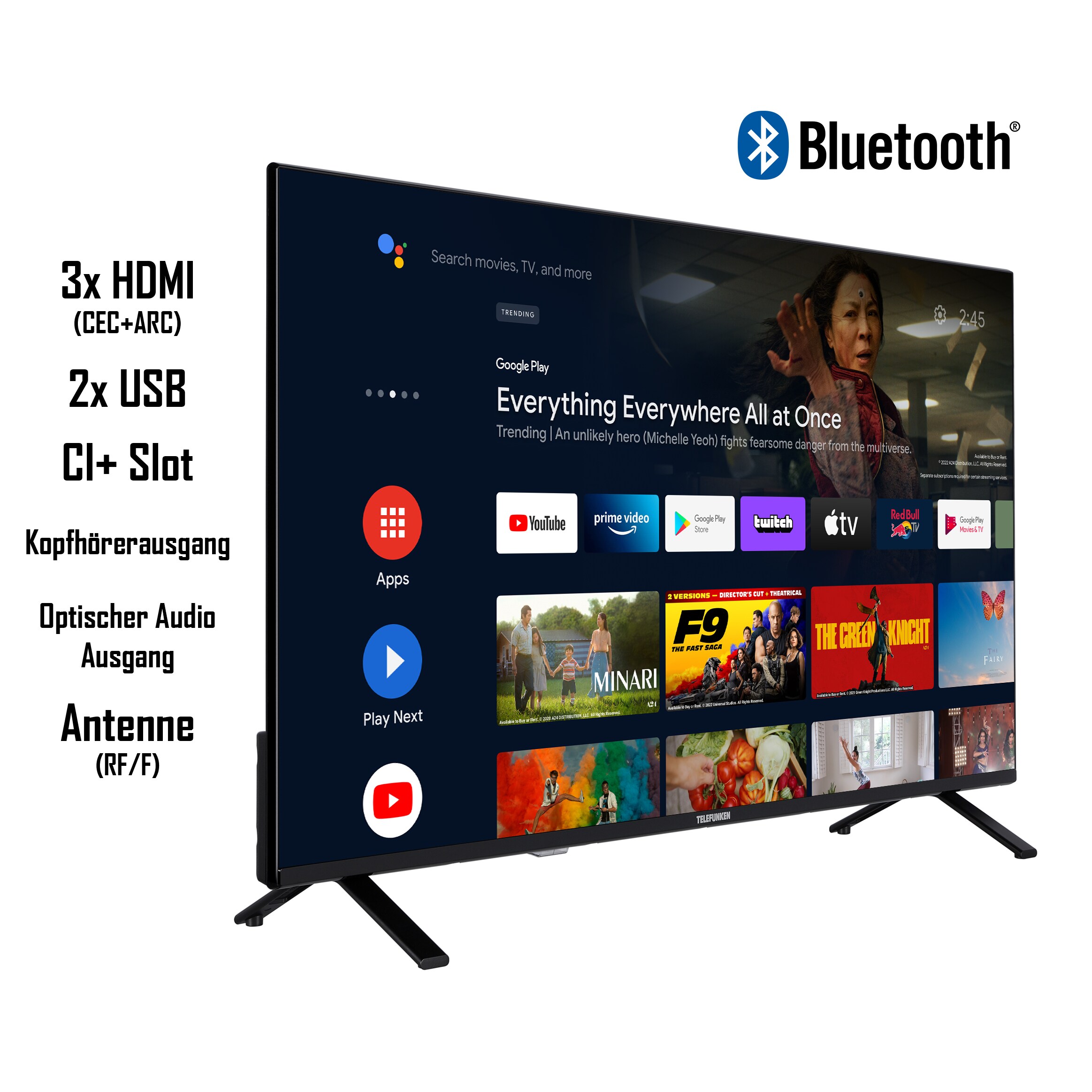 Telefunken XU43AN751S 43 Zoll UHD Smart TV